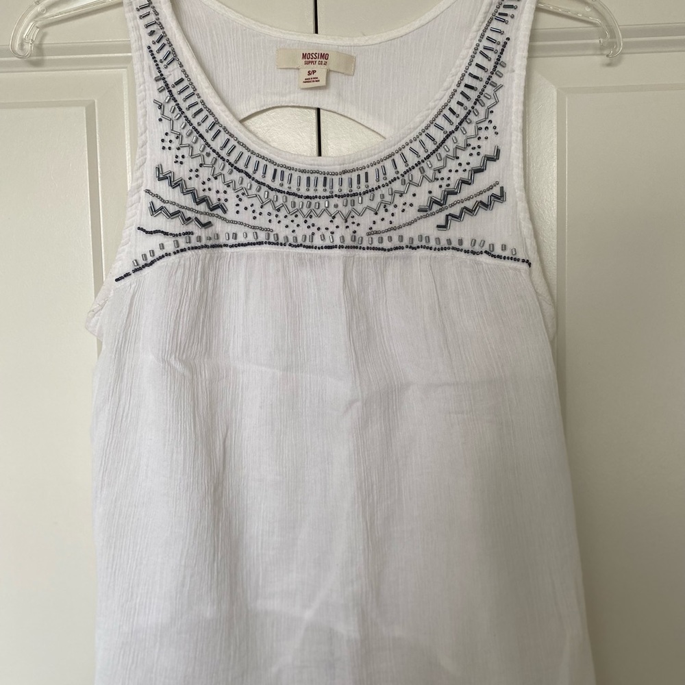 White Summer Beachy Tank